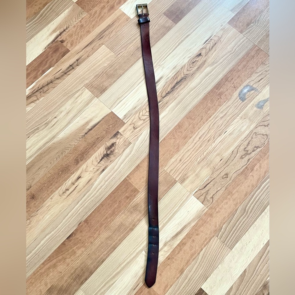 Leather belt-brown